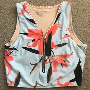 Albion fit zippered swim top